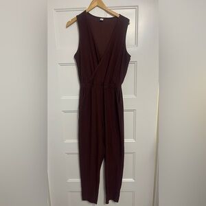 Old navy maroon athletic jumpsuit